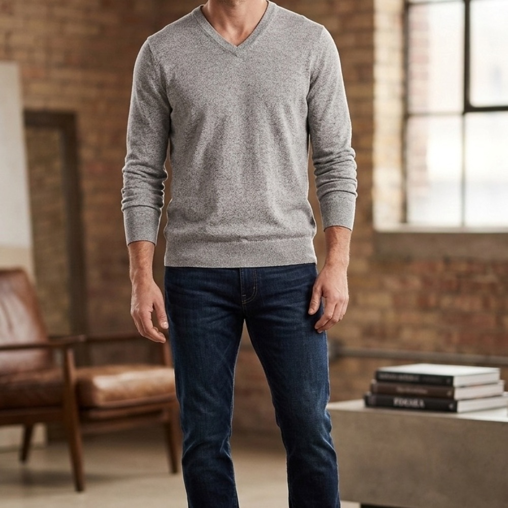Banana Republic Luxury Silk Blend V-Neck Sweater